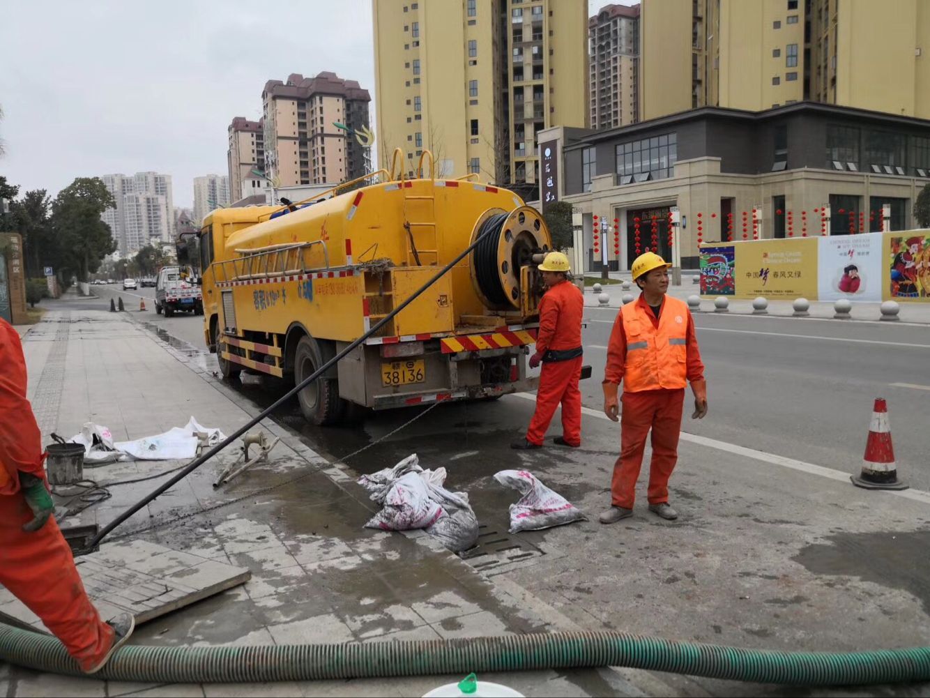 枣阳排污管道清淤-管道清洗